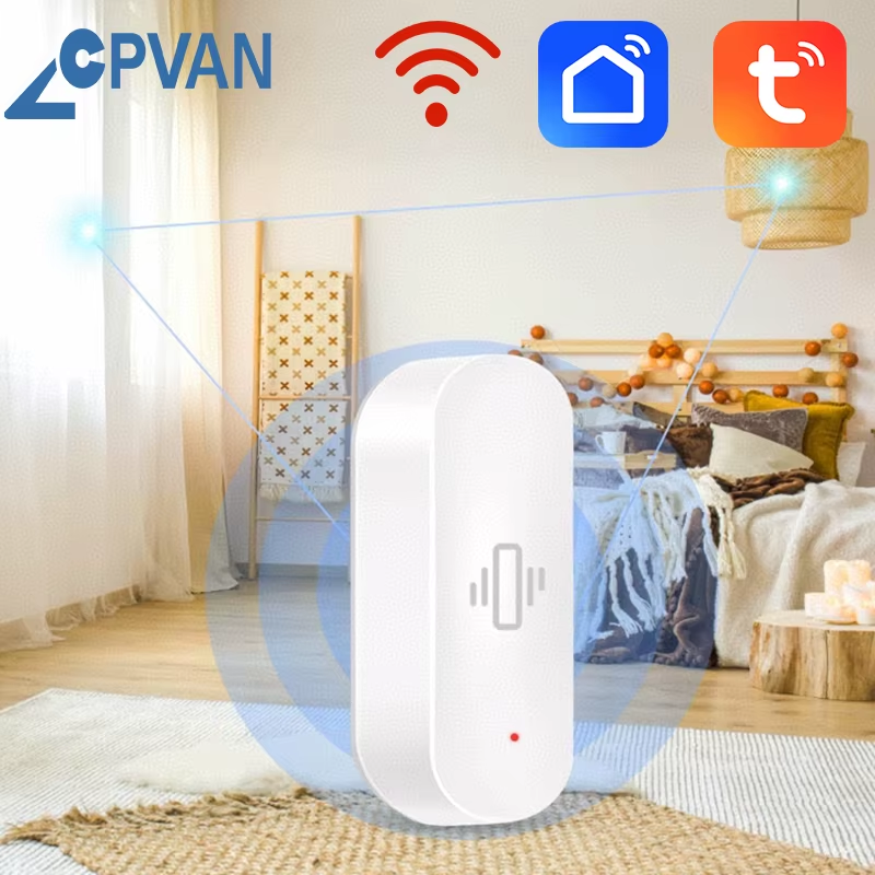 CPVAN WIFI vibration Sensor Detector Wireless Smart sensor motion Alarm Detecto