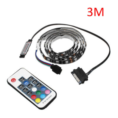 12V 5050 RGB LED Strip Light for PC Computer Case 17key SATA remote Control tape