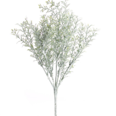 Artificial 13'' Whispy Green Tealeaf Embellishing Bush