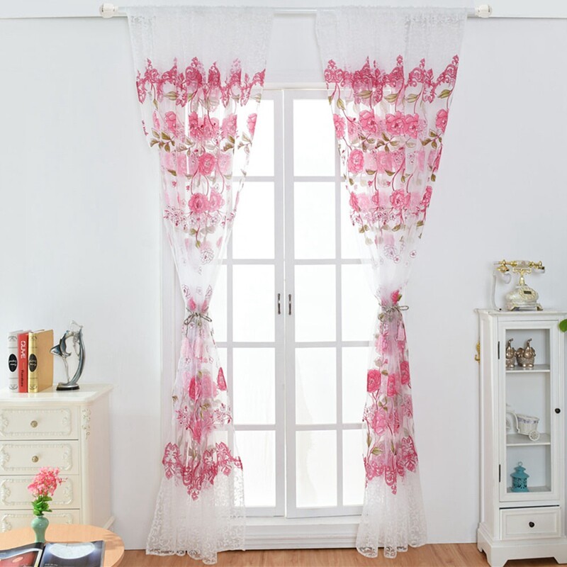 Curtains Blinds 6 Colors Curtains Pelmets Rod Pocket Voile