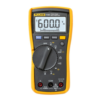 Fluke True RMS Multimeter Voltmeter 600V 115C Ammeter Professional Backlight 