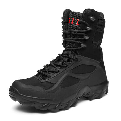 Men's Military Tactical Boots Motorcycle Combat Comfy Workwear Shoes Plus Size