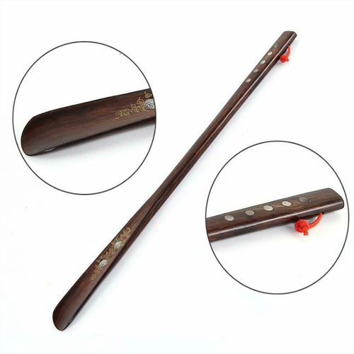 21" Shoe Horn Extra Long Vintage Wooden Handle  Wooden Shoehorn Easy AID Horn US