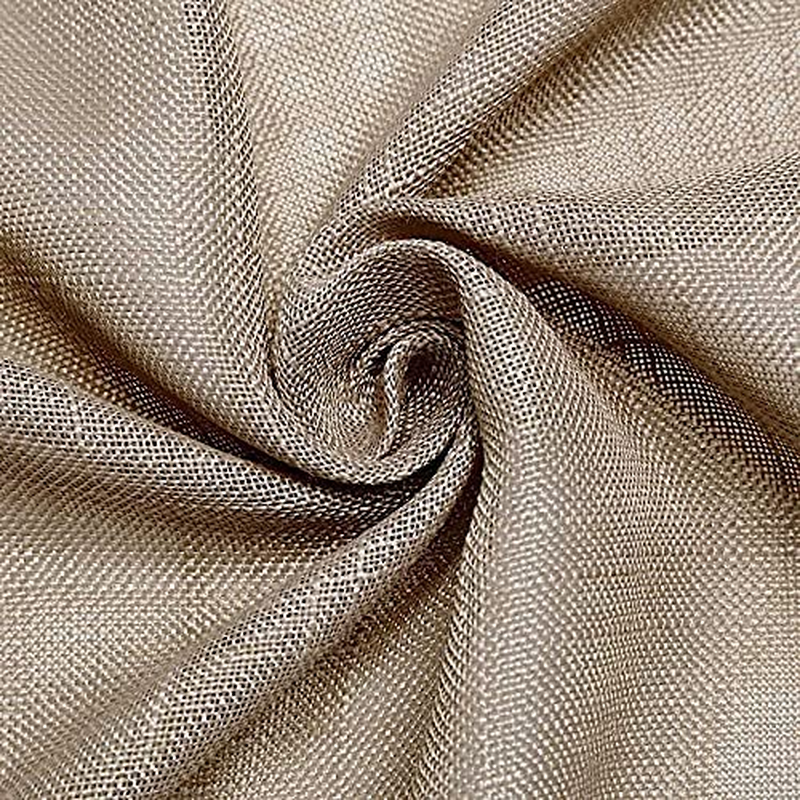 Balsacircle 90X156-Inch Taupe Rectangular Premium Polyester Faux Burlap Tableclo