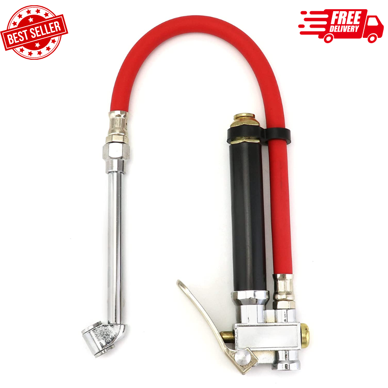 Tire Inflator with Pressure Gauge, Heavy Duty Dual Head Tire Inflator Gauge with