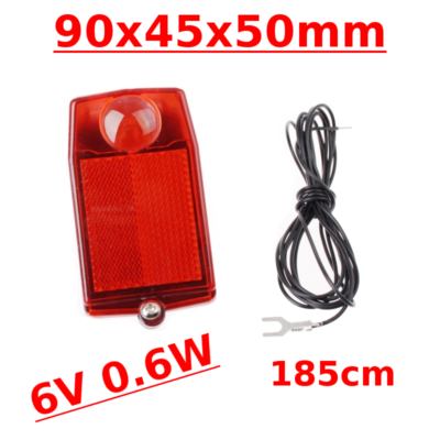 FEU STOP ARRIERE 6V 0.6W DYNAMO VELO VINTAGE ANCIEN RETRO