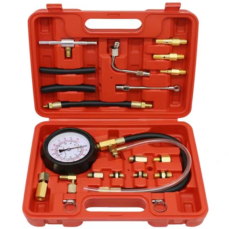 Fuel Injection Pump Pressure Tester Manometer Gauge Kit System Test Set -140 PSI