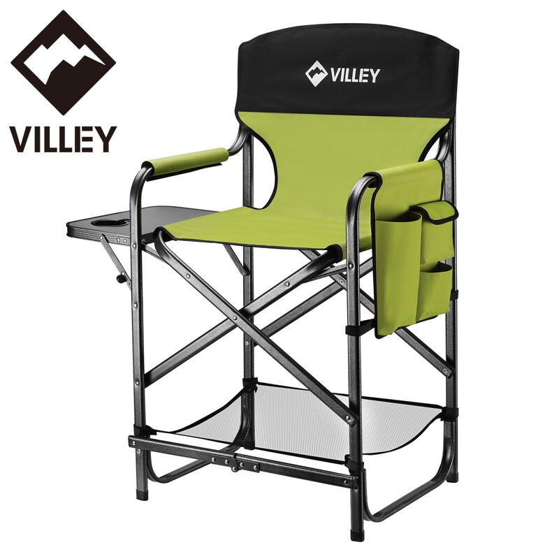 Folding Camping Chair W/foot Rest 900d Fabric 350 Lbs