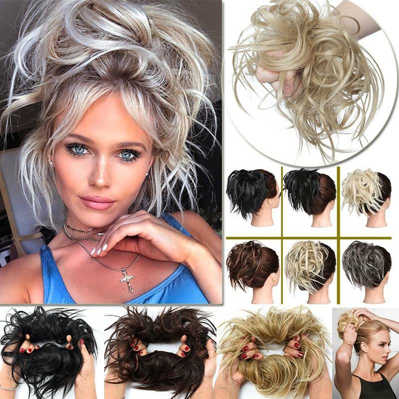 Large Thick Messy Bun Hair Piece Scrunchie Updo Style Extension