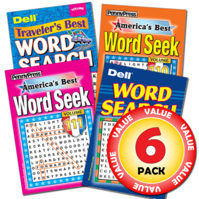 Penny Dell Favorite Word Seek 6-Pack