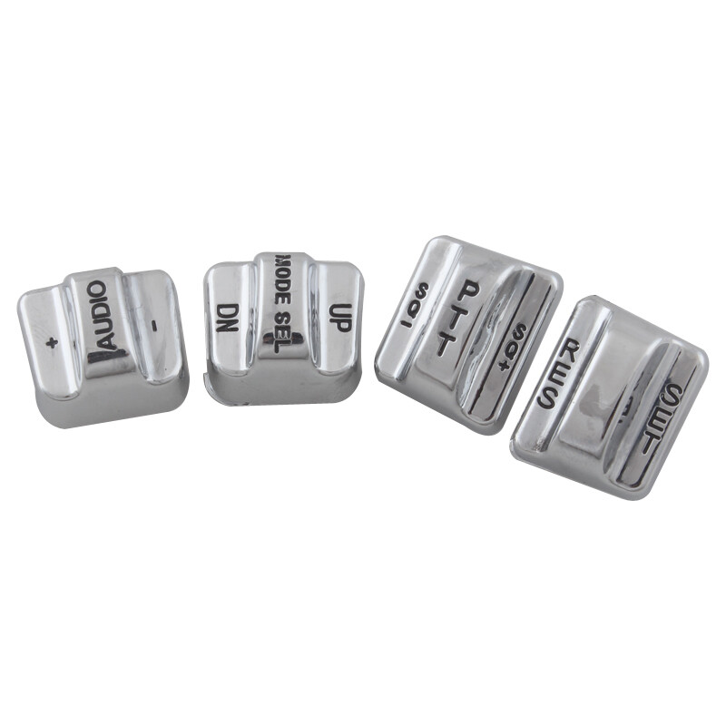 10x Chrome Hand Control Switch Housing Button Cover Cap For Harley Touring 96-13