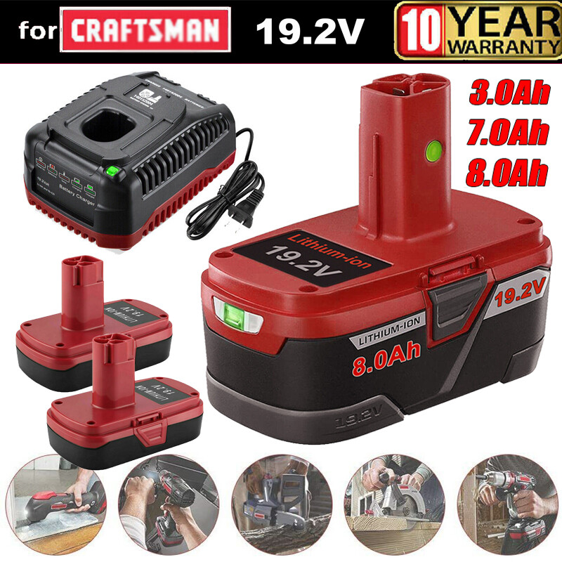 1-2 Pack 8.0Ah for Craftsman 19.2V 11375 Battery C3 DieHard 130279005 130279003