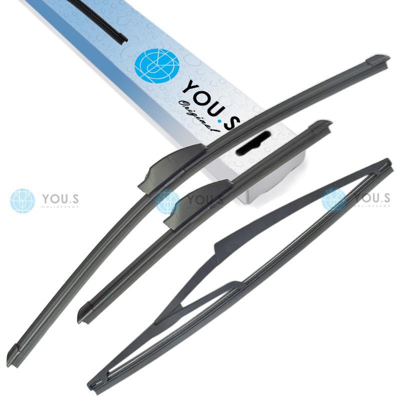 YOU.S Original SCHEIBENWISCHER SET VORNE + HINTEN für NISSAN JUKE (F15)
