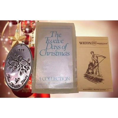 Wilton Armetale Ornaments Vintage Twelve Days Christmas Pewter Silver