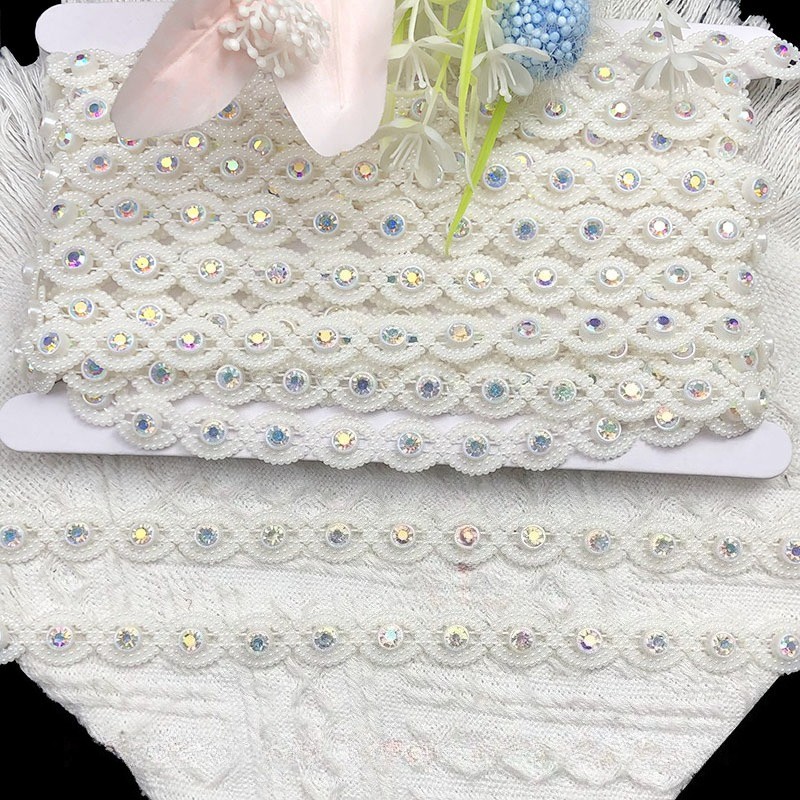 1 Rouleau 9m Long Brillant Plastique Strass Bordure Chaîne DIY Loisirs Vêtements