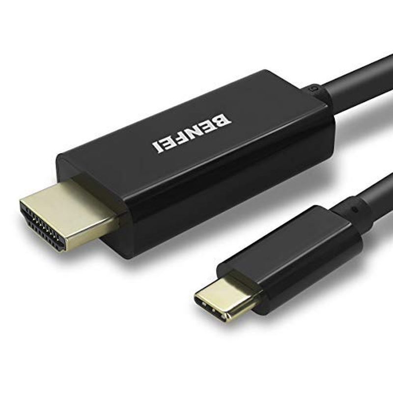 USB C to HDMI Cable,  USB Type-C to HDMI 3 Feet Cable [Thunderbolt 3 Compatible]