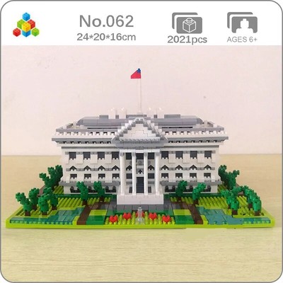 YZ Architecture Taj Mahal Castle Louvre Mini Diamond Blocks Bricks Building Toy