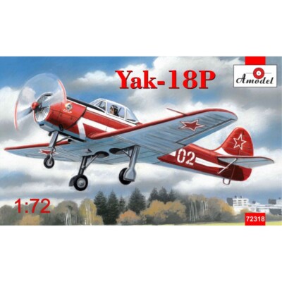 Amodel 72318 Plastic model airplane kit 1:72 Yakovlev Yak-18P aerobatic aircraft