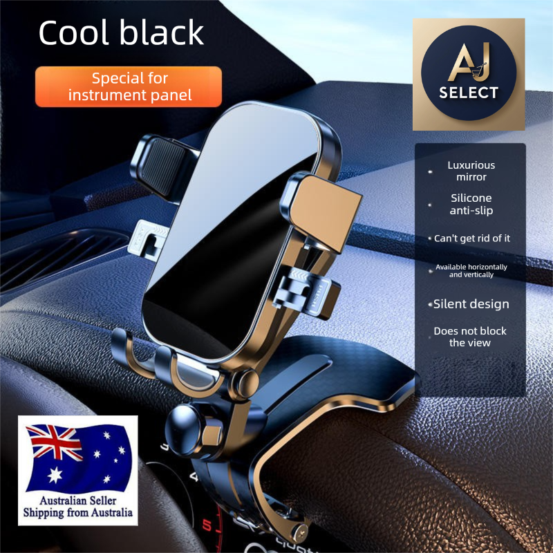 Universal Dashboard Car Phone Holder 360° Rotating Clip Mount HUD Design Anti-Sr