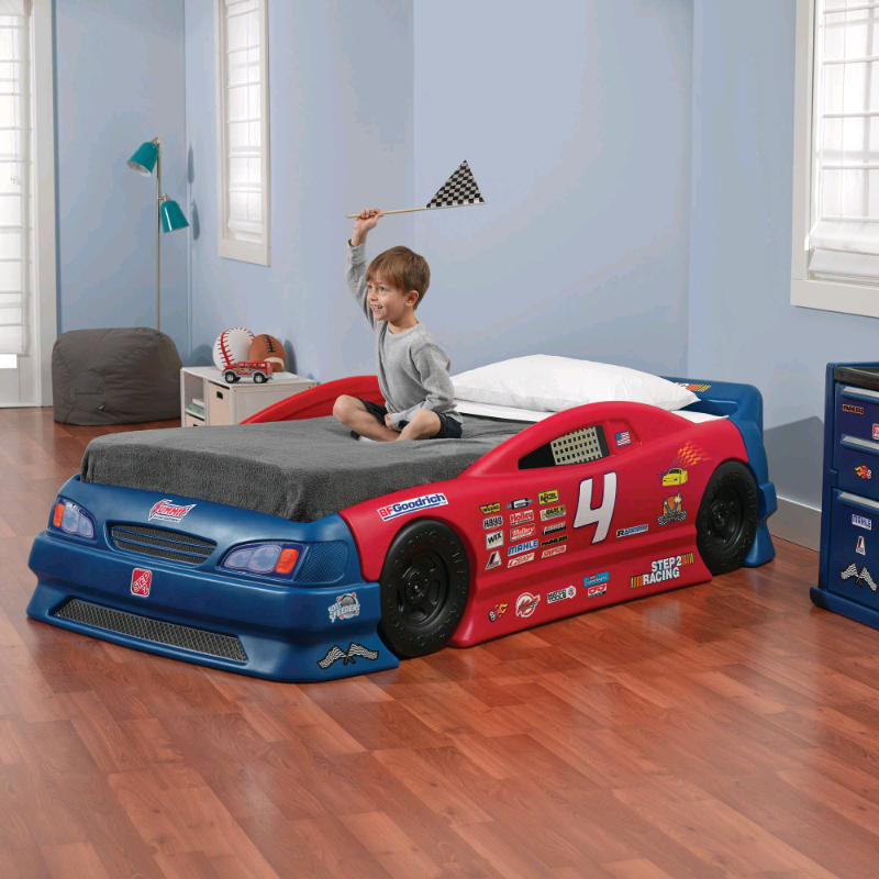 STEP 2 NASCAR RACING BED KIDS SINGLE BED OR COTT MATTRESS in