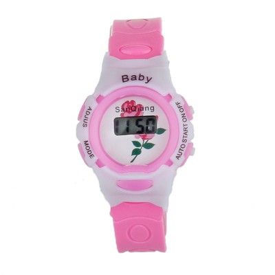 Fashion Boys Girls Students Time Electronic Digital Wrist Sport Watch Pink