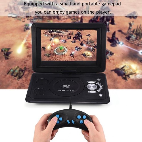 13.9" Portable DVD Player with 270°Swivel Screen Rechargeable Battery + Remote