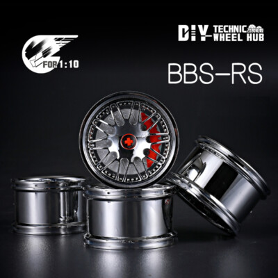 Custom 4 pcs Chrome Silver rims wheels 15038 for Lego 1:10 scale MOC cars,V2-1