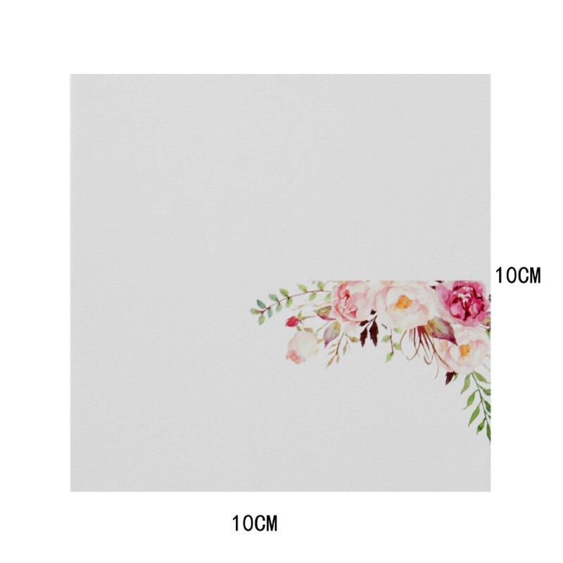 50pcs Wedding Seat Cards 3D Rose Floral Printed cards wedding Name cards Decor