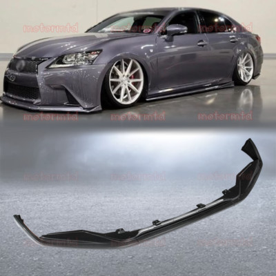 Front Bumper Splitter Lip Carbon Style For 2013-15 Lexus GS350 GS450h F Sport
