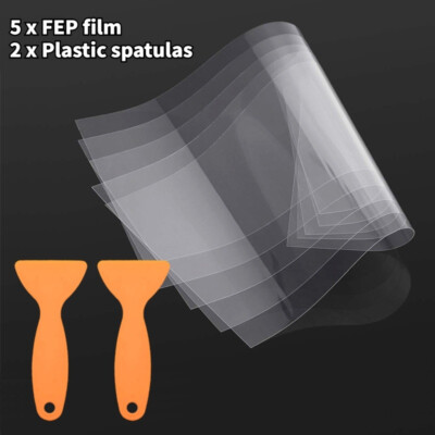 5 Pack FEP Release Film SLA/LCD FEP Film Sheet for Photon Resin 3D Printers DIY