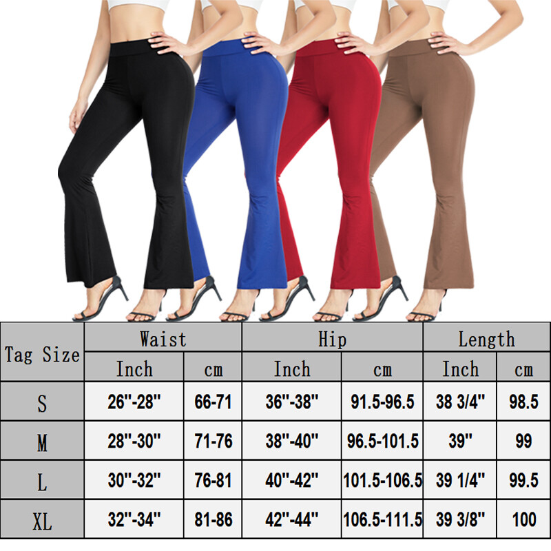 【WONDER WONDER】Sullajin Span Leggings Banding Bootcut PT Women High Waist Foldover Yoga Pants Bootcut Flare Wide Leg