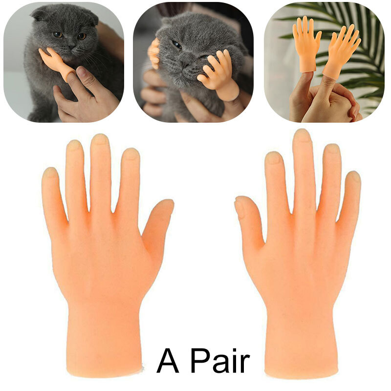 Left And Right Mini Tiny Hand Models Joke Finger Puppet Little Finger Hand Kid
