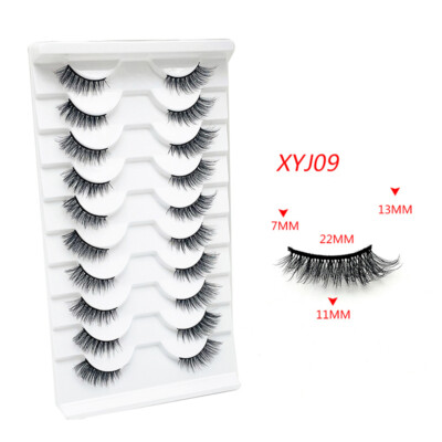 10pairs Half Lashes False Eyelashes Natural Look Wispy Cat Eye 3D Mink Lashes 