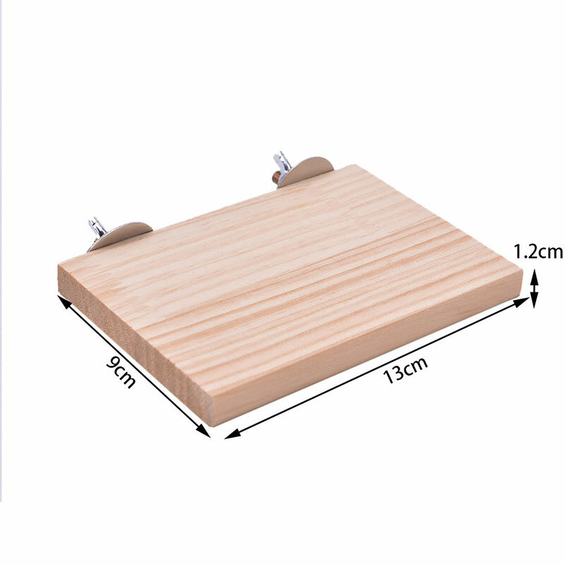 Parrot Bird Standing Platform Wood Square Cage Board Hamster Pet Budgie ToyY:WG
