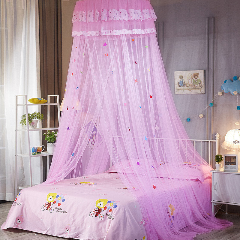 Lace Bed Mosquito Netting Mesh Canopy Princess Round Dome Bedding Net Tent Child Ebay