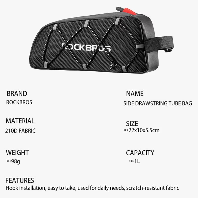 Front Bike Bags Reflective Frame Tube Cycling Bag Large Capacity Fietstassen Ult
