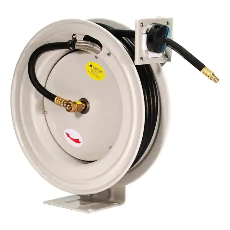 50 Ft. Retractable Rubber Air Tool Hose Reel Garage Shop Ceiling Wall Mountable
