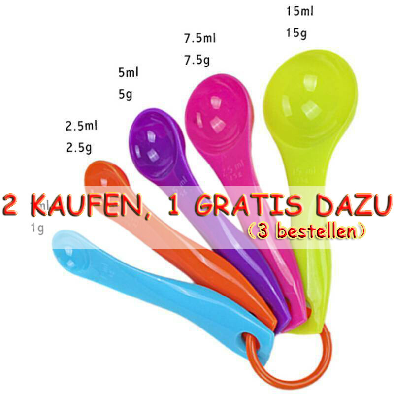 Messloeffel Sets Maßlöffel Dosierlöffel Für Backen Und Kochen 5-teilig Löffel
