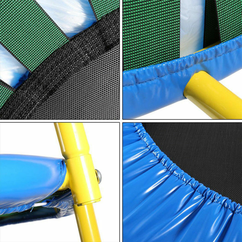 JumJoe Trampoline with Padded Frame Cover Handle Portable Foldable For Kids