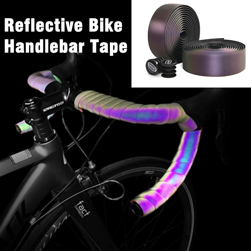 CXWXC 2pcs NonSlip Reflective Bike Bicycle Handlebar Tape Bar PU EVA