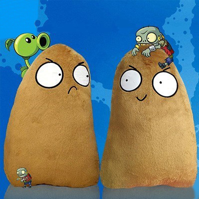 Plants Vs Zombies Potato Pillow Doll Back Cushion Wall Nut Plush Toys Gifts