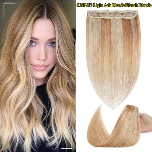 One Piece Clip in 100% Human Remy Hair Extensions Half Full Head Highlight 8-24"