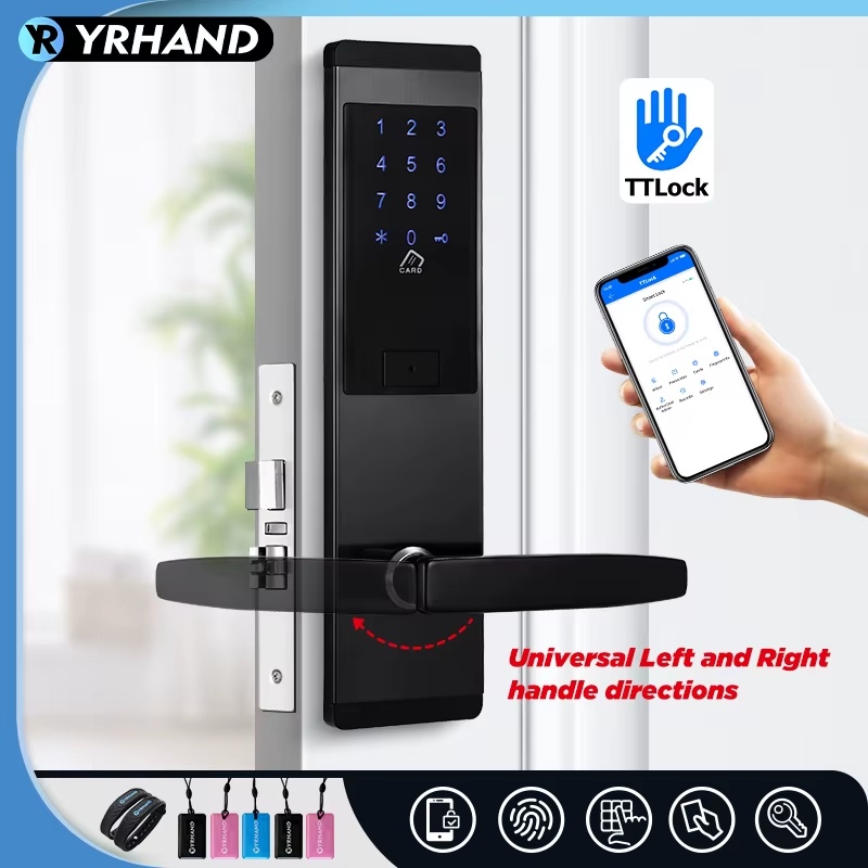 TTlock App Security Electronic Door Lock,Smart Touch Screen Lock,Digital Code Ke