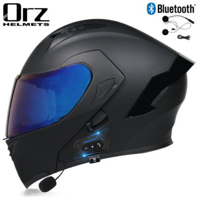 DOT Modular Motorcycle Bluetooth Helmet Full Face Dual Visor Flip Up Moto Helmet