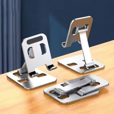 Universal Adjustable Foldable Phone iPad Tablet Metal Stand Holder Desk silver