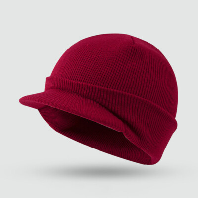 Beanie Hat Cap Knit Ski Skully Cuff Winter Warm Slouchy Men Women Short-brim