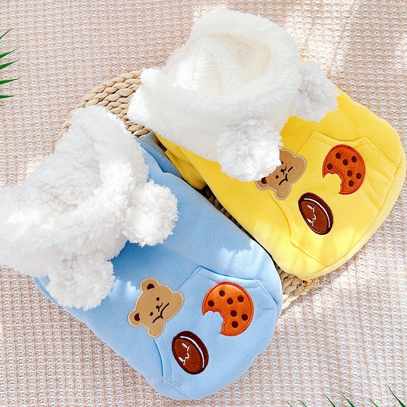 cute-pet-cat-dog-fleece-lined-clothes-faux-fur-hoodie-bear-ear-warm-soft-clothes