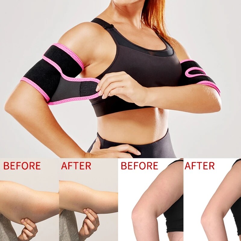 Arm Upper Trimmer Body Shaper Sauna Wrap Belt Sweat Women Gym Weight Loss T24