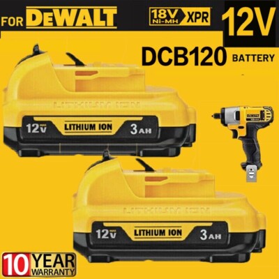 2x 12V 3.0Ah 12Volt XR Max Lithium-ion Battery For DeWalt DCB127-2 DCB120 DCB121