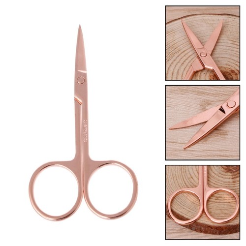 Stainless Steel Makeup Eyebrow Hair Eyelash Remover Trimmer Scissors Cutter